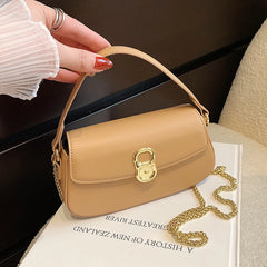 High Leather Shoulder Bag Crossbody Flap Messenger Sac