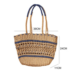 Women Handbag Hollow Woven Large Straw Tote Bag Shoulder Bag