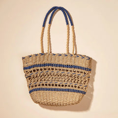 Women Handbag Hollow Woven Large Straw Tote Bag Shoulder Bag