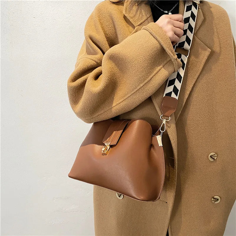 Women Winter Bucket Shoulder Bag Crossbody Tote Handbag