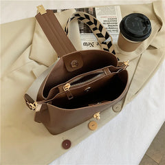 Women Winter Bucket Shoulder Bag Crossbody Tote Handbag