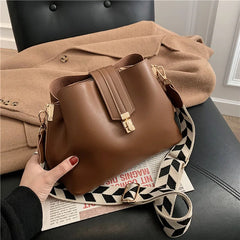 Women Winter Bucket Shoulder Bag Crossbody Tote Handbag