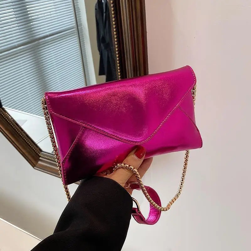 Women's Laser Chain Crossbody Bag Small Handbag Shoulder Purse