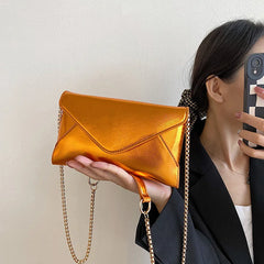 Women's Laser Chain Crossbody Bag Small Handbag Shoulder Purse