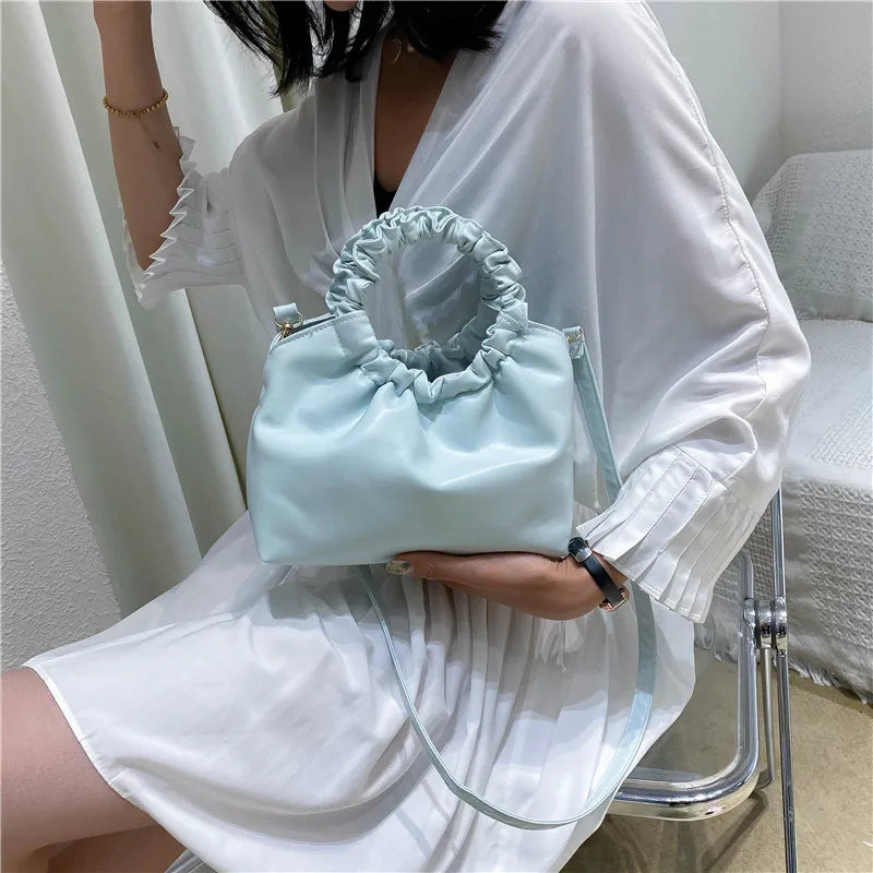 Small Leather Handbag Soft Crossbody Clutch Women's Totes Bag