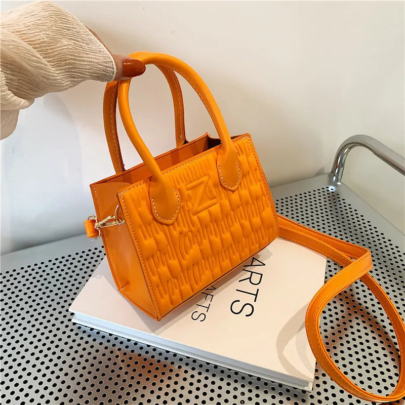 Ruched PU Leather Shoulder Crossbody Bag Small Flap Tote