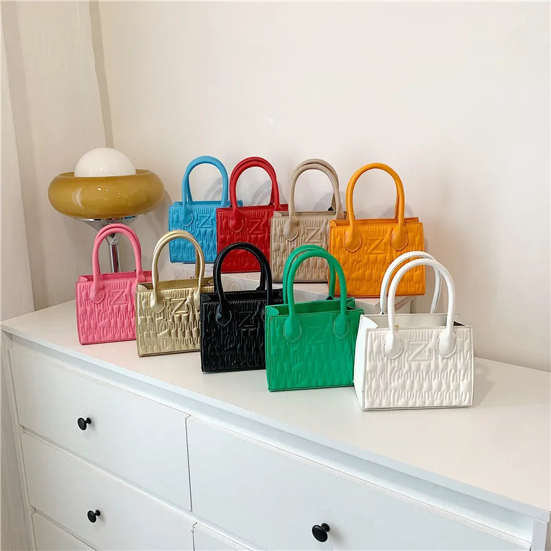 Ruched PU Leather Shoulder Crossbody Bag Small Flap Tote