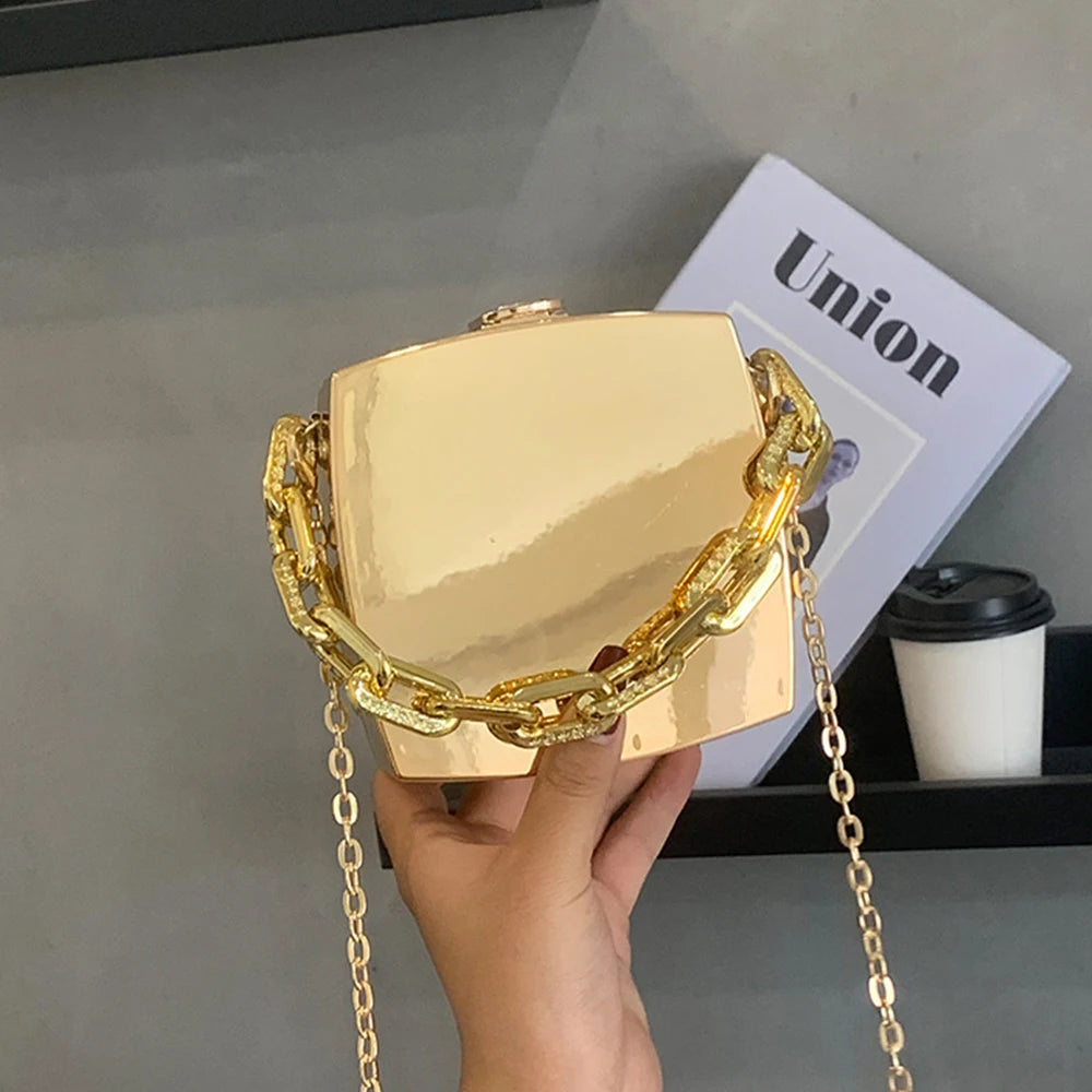 Mini Box Bag Sling Bags Chains Purses Handbags Shoulder Crossbody Small Clutch