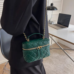 Small Box Crossbody Bag for Women Chains Purse Square Clutch