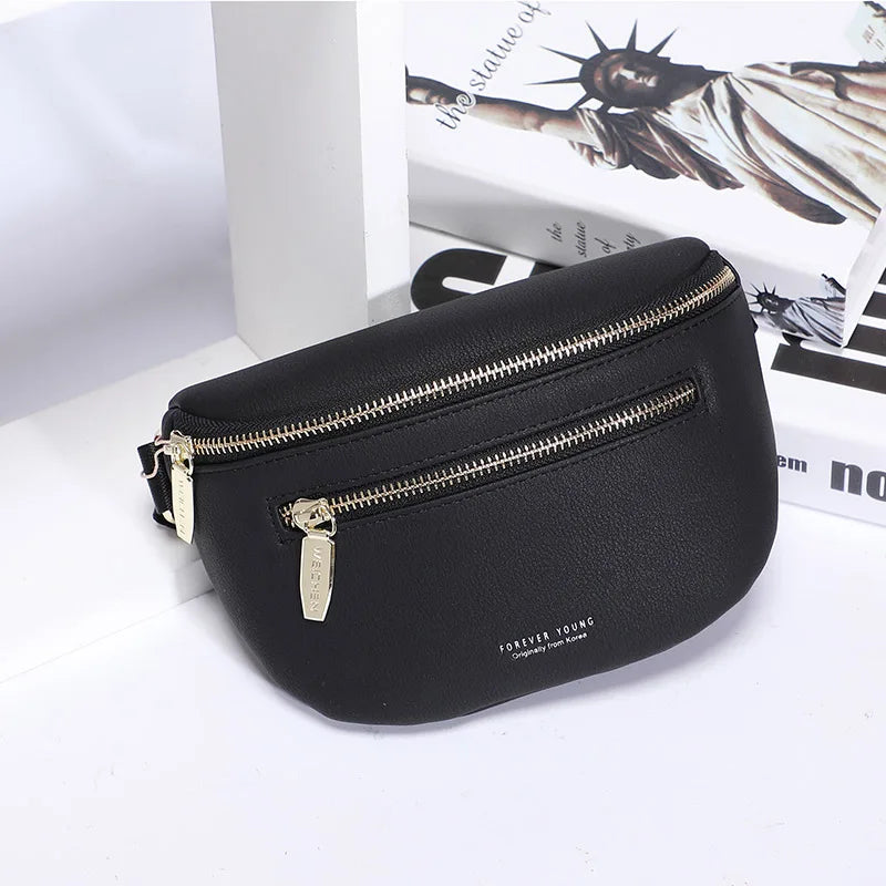 Multi-functiona Women's Fanny Pack Shoulder Bag and Chest Bag Female Belt Sac