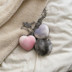 Peach Heart Clutch Evening Bag Wallet Mini Love Hearted Handbag
