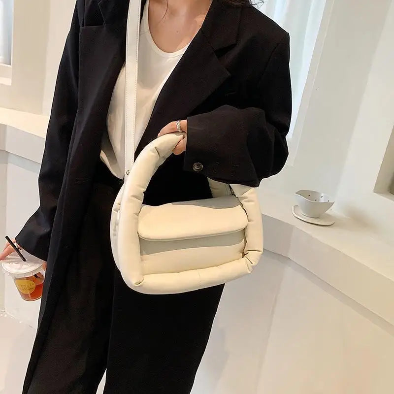 Padded Crossbody Bag Small Winter Tote Purses for Women