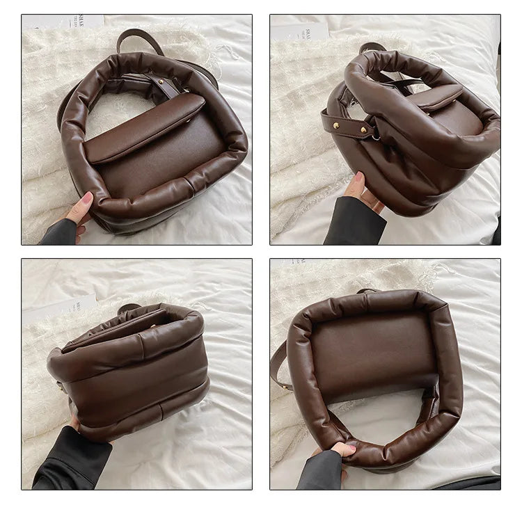 Padded Crossbody Bag Small Winter Tote Purses for Women