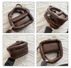 Padded Crossbody Bag Small Winter Tote Purses for Women