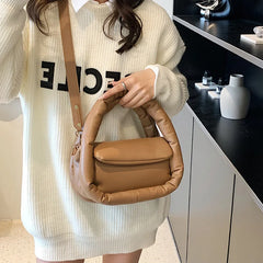 Padded Crossbody Bag Small Winter Tote Purses for Women