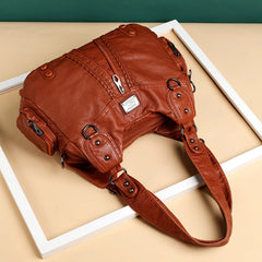 Soft Leather Handbags Women's Bags High Woman Messenger Bag