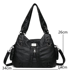 Soft Leather Handbags Women's Bags High Woman Messenger Bag