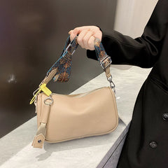 Solid Leather Shoulder Crossbody Bag For Women Handbag