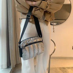 Winter Crossbody Down Bag Shoulder Strap Messenger Pack