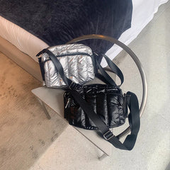 Winter Crossbody Down Bag Shoulder Strap Messenger Pack