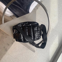 Winter Crossbody Down Bag Shoulder Strap Messenger Pack