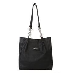 Large PU Leather Tote Bag for Women - Handbag for Students and Shoppers
