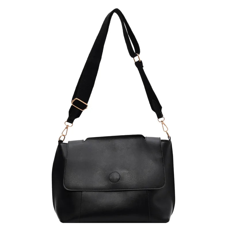 Vintage Soft PU Leather Crossbody Bag Women Shoulder Tote Purse