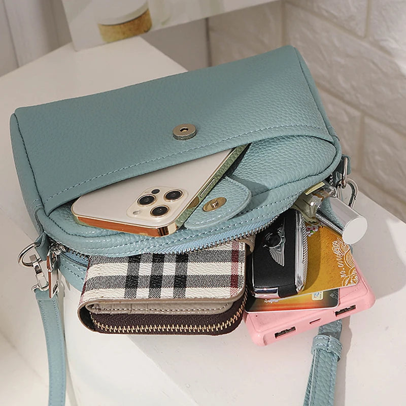 Women Crossbody Bag Soft PU Leather Purse Tote Handbag