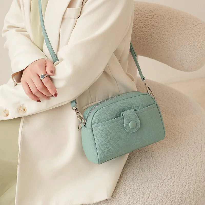 Women Crossbody Bag Soft PU Leather Purse Tote Handbag