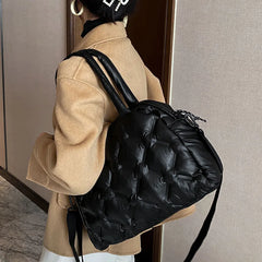 Winter Warm Down Shoulder Bag Large Capacity Shopping Crossbody Tote