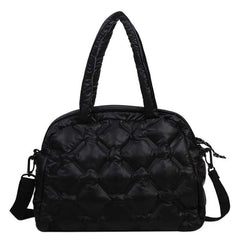 Winter Warm Down Shoulder Bag Large Capacity Shopping Crossbody Tote