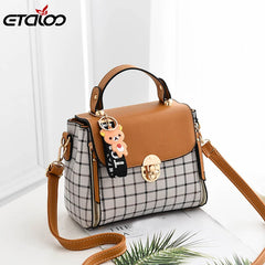 Women Messenger Bags Leather Shoulder Tote Bag Handbag with Cover Bag