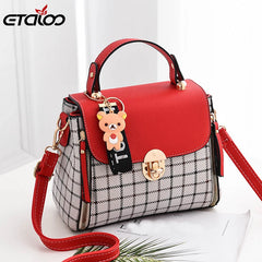 Women Messenger Bags Leather Shoulder Tote Bag Handbag with Cover Bag