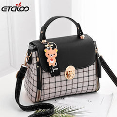 Women Messenger Bags Leather Shoulder Tote Bag Handbag with Cover Bag