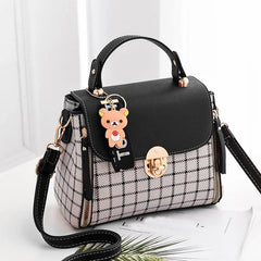Women Messenger Bags Leather Shoulder Tote Bag Handbag with Cover Bag