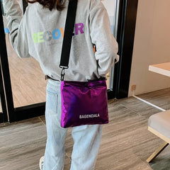 Women Shoulder Bag Handbag Bright Hand Tote Female Clutches Pouch Solid