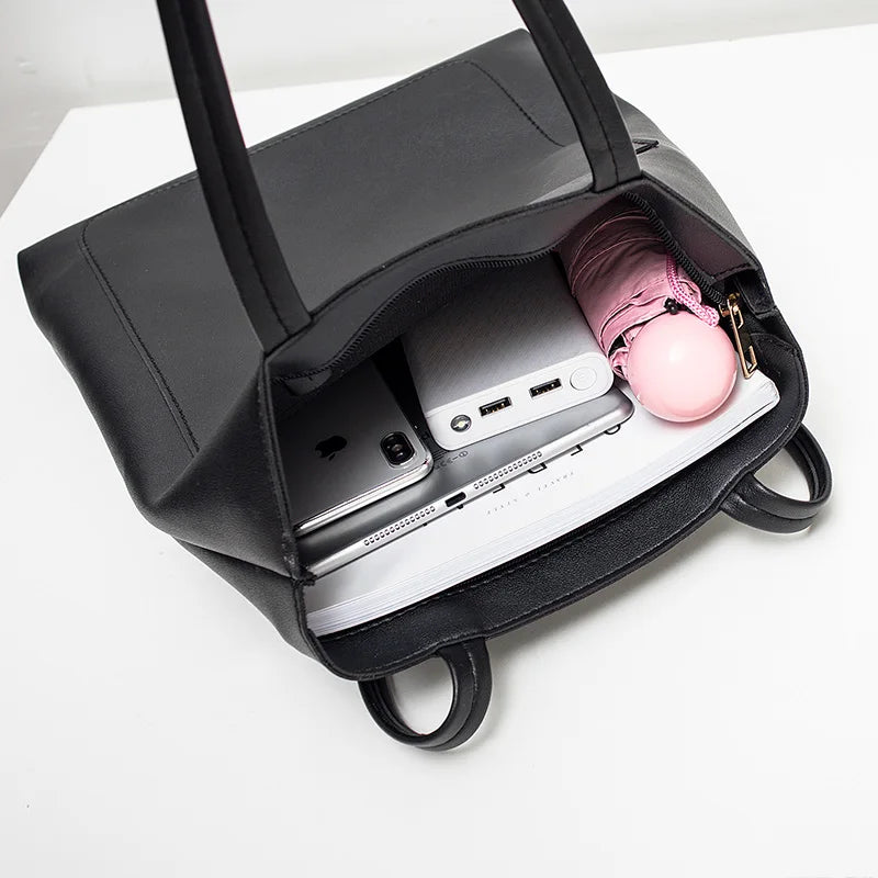 Soft Leather Women Shoulder Bag Handbag Bucket Female Handbags