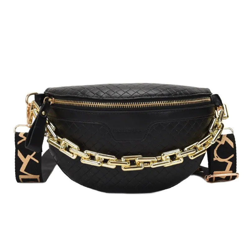 Women Shoulder Bag High Waist Bag Thick chain Shoulder Crossbody Chest Bag