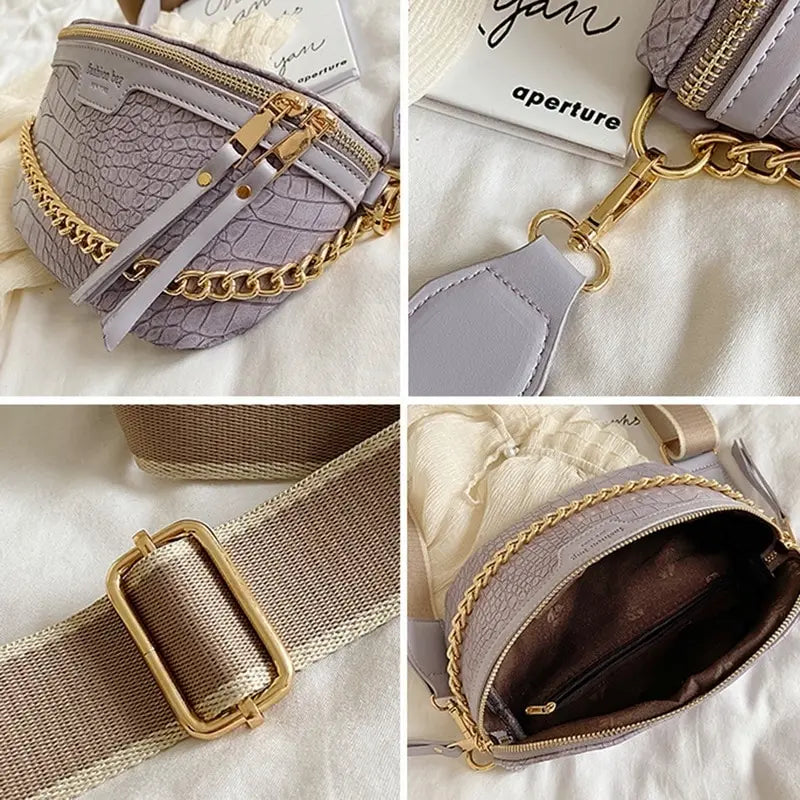 Women's Fanny Pack Thick Chain Shoulder Crossbody Bag