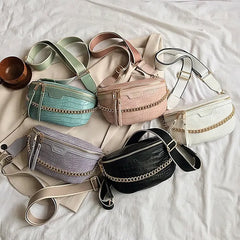 Women's Fanny Pack Thick Chain Shoulder Crossbody Bag