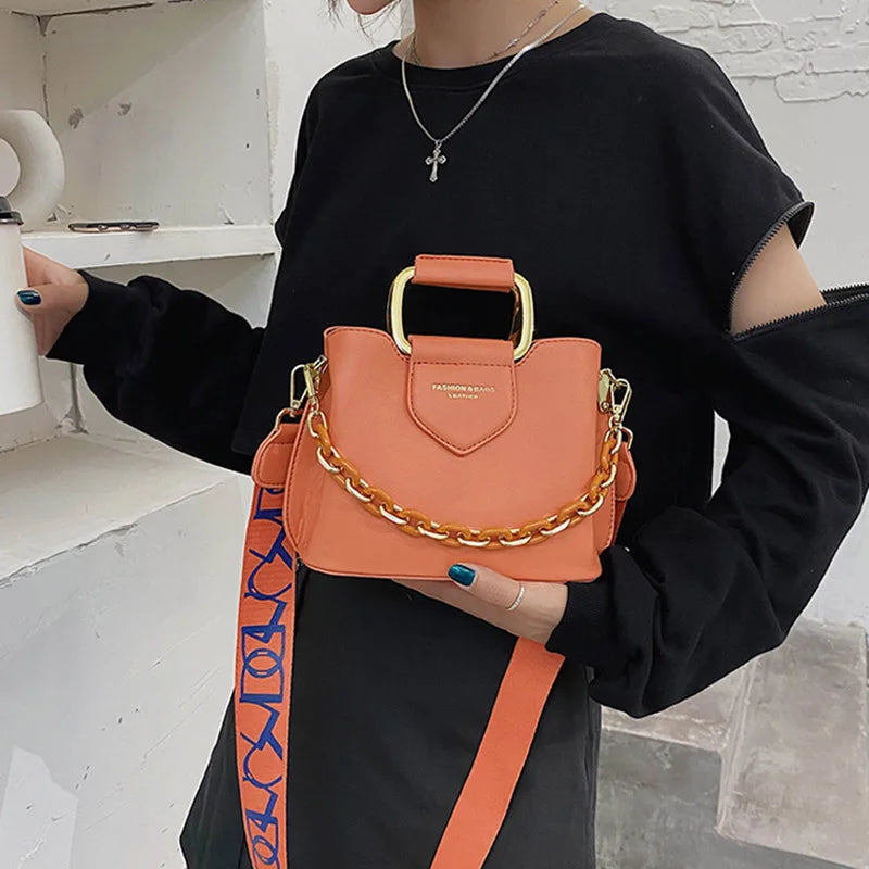 Women's PU Leather Bucket Crossbody Bags Classic Shoulder Bags