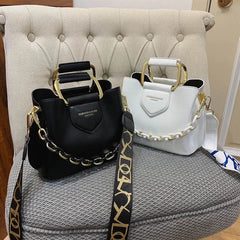 Women's PU Leather Bucket Crossbody Bags Classic Shoulder Bags