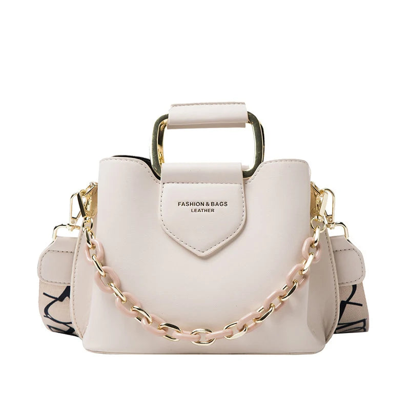 Women's PU Leather Bucket Crossbody Bags Classic Shoulder Bags