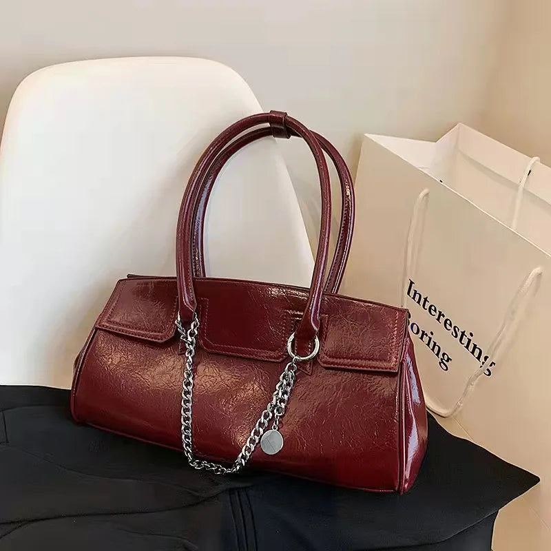 Soft Leather Shoulder Messenger Handbag