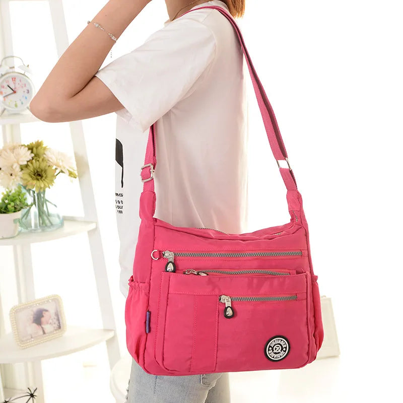 Nylon Crossbody Bag for Women Travel Shoulder Purse