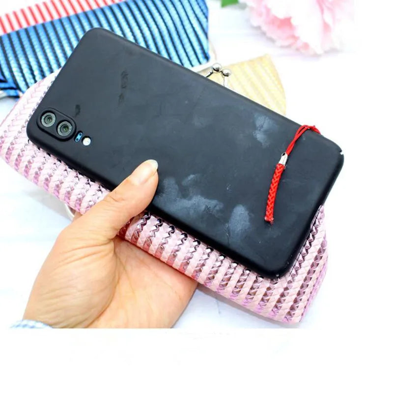 M210 Braided Stripe Womens Clutch Bag