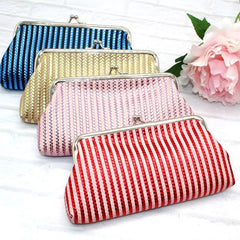 M210 Braided Stripe Womens Clutch Bag