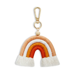 M6CC Rainbow Car Keychain Braided Rope Key Chain Women Trinket Charm