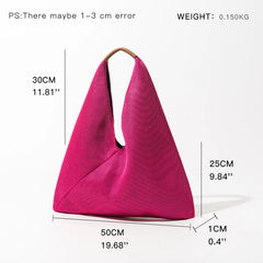 Women Triangle Mesh Net Beach Bag Lightweight Shoulder Purse