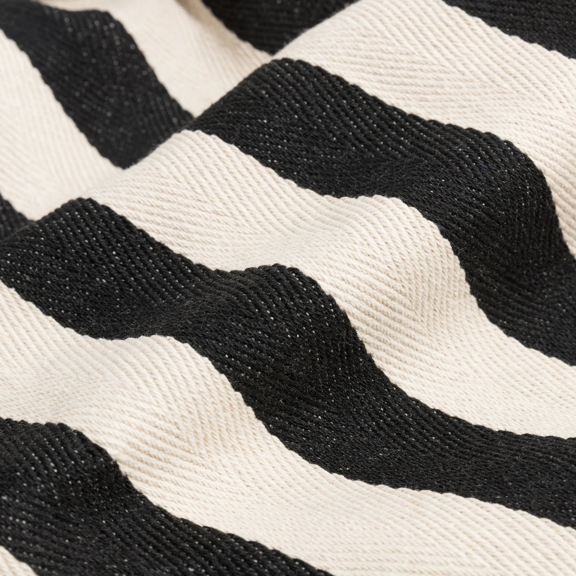 Large Capacity Cotton Shoulder Bag with Striped Pattern